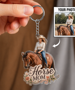Custom 2D Horse Photo Keychain / Ornament / Car Hanging – Personalized Horse Lover Gift 🐎