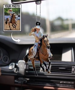 Custom Horse Photo / Car Hanging / Ornament / Keychain / – Personalized Horse Lover Gift 🐎