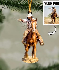 Custom Horse Photo Ornament / Keychain / Car Hanging – Personalized Horse Lover Gift 🐎