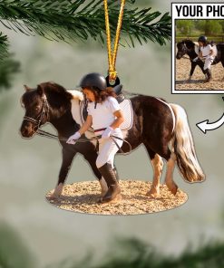 Custom Horse Photo Ornament / Keychain / Car Hanging – Personalized Horse Lover Gift 🐎