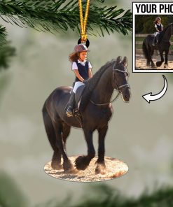 Custom Horse Photo Ornament / Keychain / Car Hanging – Personalized Horse Lover Gift 🐎