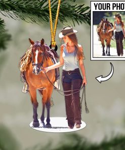 Custom Horse Photo Ornament / Keychain / Car Hanging – Personalized Horse Lover Gift 🐎
