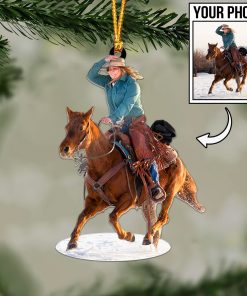 Custom Horse Photo Ornament / Keychain / Car Hanging – Personalized Horse Lover Gift 🐎