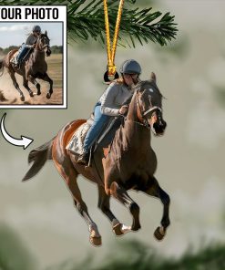 Custom Horse Photo Ornament / Keychain / Car Hanging – Personalized Horse Lover Gift 🐎