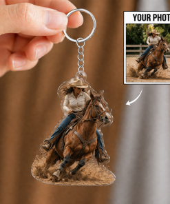 Custom 2D Horse Photo Keychain / Ornament / Car Hanging – Personalized Horse Lover Gift 🐎