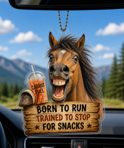 Born To Ride, Trained To Stop Funny Horse Breeds 2D Acrylic Car-hanging Ornament